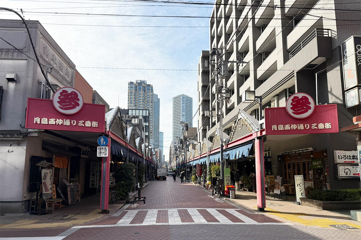 月島もんじゃストリート 徒歩約2分(約140m)